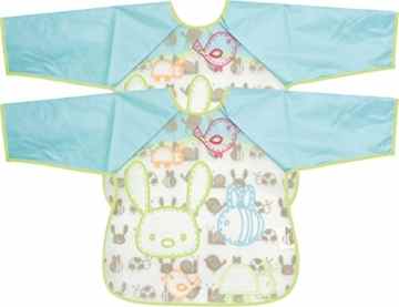 Fillikid 2er-Lätzchen mit Ärmel blau -