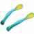 Flexibler Kunststoff Baby Feeding Spoons (2 Stück) – Blau -