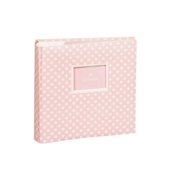 Fotoalbum 200 Pockets Baby rosa mit Punkten von Semikolon -