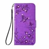Für iPhone 6 Hülle, Für iPhone 6S Hülle [Bildschirmschutz aus gehärtetem Glas], Grandoin Retro Leder Foliant Stoßabfangende Hülle, exzellente Qualität buntes elegantes Muster Design Premium PU Verschluss genaue Passform Riemen-Leder Geldbörse schützende Schnapp-Hüllen-Abdeckung Für iPhone 6/6S mit [Kreditkarten Einschub] Ständer Funktion -