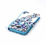 Für Samsung Galaxy A5 2016 Model/A510 Hülle [Bildschirmschutz aus gehärtetem Glas], Grandoin Retro Leder Foliant Stoßabfangende Hülle, exzellente Qualität buntes elegantes Muster Design Premium PU Verschluss genaue Passform Riemen-Leder Geldbörse schützende Schnapp-Hüllen-Abdeckung Für Samsung Galaxy A5 2016 Model/A510 mit [Kreditkarten Einschub] Ständer Funktion -