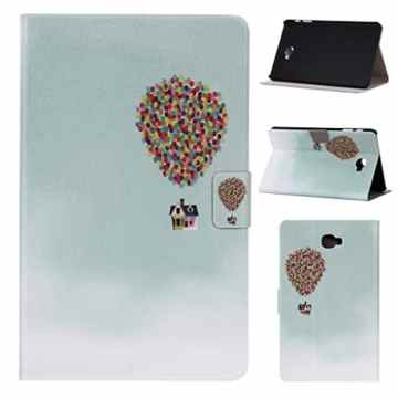 Für Samsung Galaxy Tab A 10.1″ SM-T580/T581/T585 Hülle, Grandoin(TM) Retro Leder Foliant Buch-Stil-Art-stehender stoßabfangende Hülle, ausgezeichnete Qualität hübsche bunte elegante Muster-erstklassiges PU-Verschluss Design exakte vollkommend schützende Schnapphülle, passend Für Samsung Galaxy Tab A 10.1″ SM-T580/T581/T585 mit Ständer-Funktion -