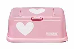 funkybox – rosa Box für Feuchttücher mit weißen Herzen