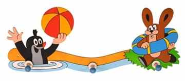 Garderobehaken – der kleine Maulwurf – Holz Kinder 3 Haken Kinderzimmer Kleiderhaken Wandhaken Garderobe -