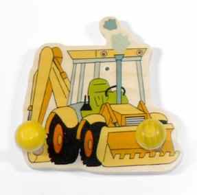 Garderobenhaken Bagger aus Holz 2 Haken ca. 10cm x 11cm -