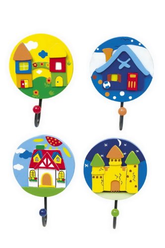 Garderobenhaken Kinderzimmer 4er Set, 7568 -