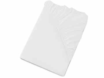 Gewebtes Eck-Spannbetttuch in 11 frischen Pastell-Tönen – erhältlich in 4 verschieden Größen, 90 x 200 cm, weiß -