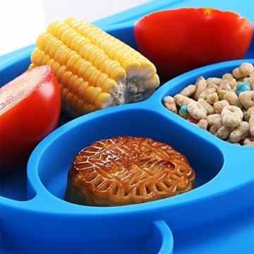 GHB Tischsets Platzsets Teller aus Silikon für Baby Kleinkinder Rutschfest -