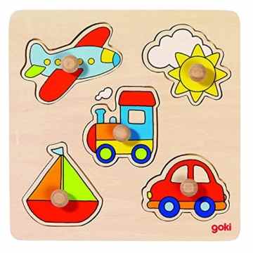 Goki 57547 – Steckpuzzle – Meine Reise, basic -