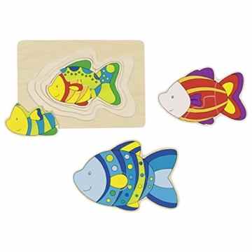 Goki 57897 – Schichtenpuzzle – Fisch -