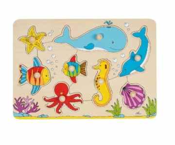 Goki 57953 – Steckpuzzle – Unterwasserwelt -