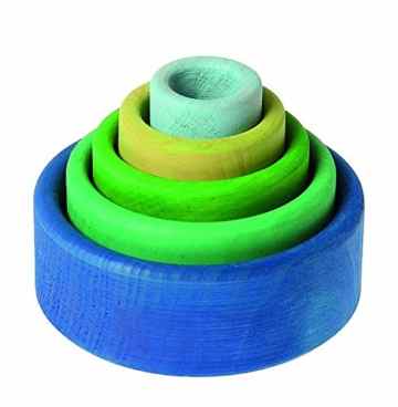 Grimms Spiel Und Holz Design Grimms Schälchensatz ozeanblau -