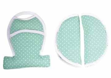 Gurtpolster Gurtschoner mit Schrittpolster für Maxi-Cosi Cabriofix und Citi – Mintgrün mit Sterne -