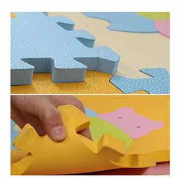 H Cadeau Bunt Puzzlematte Schaumstoff Puzzle Matte Kinder Spielteppich Spielmatte Baby krabbeln Boden Schlafzimmer Yoga Turnhalle 30*30cm 9 teilig -