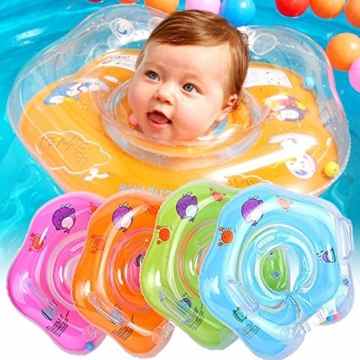 Halsschwimmring Schwimmring Aufblasbar Verstellbare Verdickte Bilayer Schwimmen Ring Schwimmreifen für den Hals Schwimmhilfe Baby -