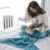 Handmade Scales Fringed Mermaid Blankets for Adults Kids in Living Room and Sofa (hellblau) -