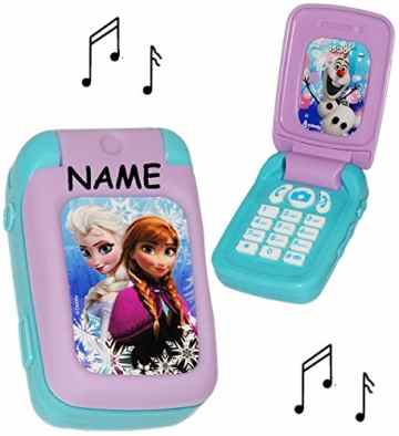 Handy mit SOUND – “ Disney die Eiskönigin – Frozen “ – für Kinder / Jungen & Mädchen – Auto – elektrisches Kinderhandy – Klapphandy Telefon – Lernhandy / Kindertelefon zum Aufklappen – Spielzeug Musik Spielzeughandy / Spielzeugtelefon – Melody – Flip Top – völlig unverfroren Prinzessin Elsa Anna Arendelle – Olaf -