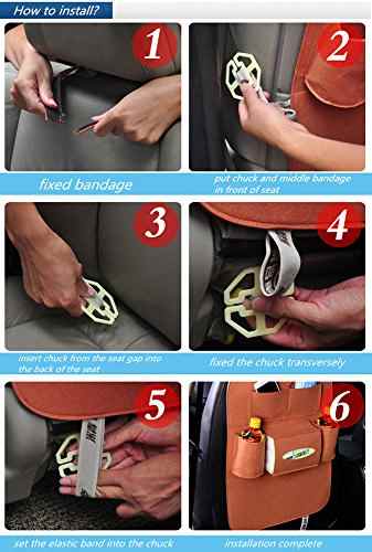 Haosen Multifunktionssitzauto Rückentasche des Autositzes mit mehreren taschen Auto-Aufbewahrungsbeutel Autositze Zubehör – Geeignet für 99% der Fahrzeugmodelle -