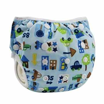 HAPPY CHERRY Babywindeln Waschbare Baby Schwimmwindel Windel Hose Drucken Baby-Tuch Windeln Stoffwindeln Größe Verstellbar Cartoon Pattern – Verschiedene Model -