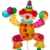 Hess Holzspielzeug 12427 Hampelmann Clown aus Birkensperrholz, circa 25 x 37 x 3 cm -