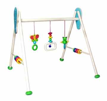 Hess Holzspielzeug 13372 – Babyspielgerät aus Holz, Frosch, ca. 62 x 55 x 50 cm -