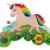 Hess Holzspielzeug 30295 – Garderobe aus Holz, Einhorn, ca. 40 x 25 x 8 cm -