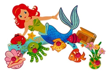 Hess Holzspielzeug 30302 Garderobe Nixe aus Holz, 35 cm -