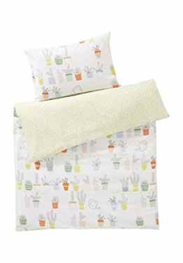 hessnatur Baby und Kinderbettwäsche Renf GOTS gemustert bedruckt 100×135 + 40×60 cm