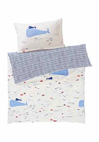 hessnatur Baby und Kinderbettwäsche Renf GOTS gemustert bedruckt 135×200 + 80×80 cm