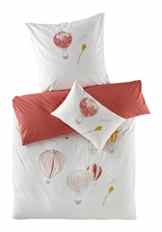 hessnatur Renforcé-Bettwäsche für Baby und Kinder aus reiner Bio-Baumwolle GOTS koralle bedruckt 80×80 cm