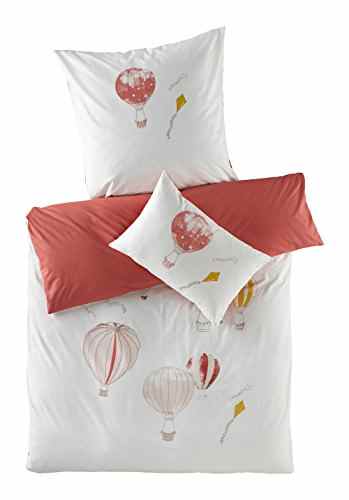 hessnatur Renforcé-Bettwäsche für Baby und Kinder aus reiner Bio-Baumwolle GOTS koralle bedruckt 80×80 cm -