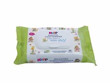 HiPP Babysanft feuchtes Kinder Toilettenpapier, 6er Pack (6 x 50 Stück) -