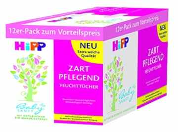 HiPP Babysanft Feuchttücher 12 x 56 Stück, 1er Pack (1 x 2.964 kg) -