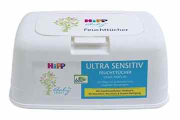HiPP Babysanft Feuchttücher Ultra Sensitiv in Box, 6er Pack (6 x 52 Stück) -