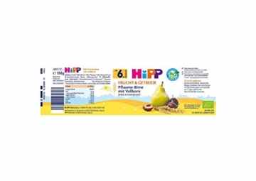 Hipp Pflaume-Birne mit Vollkorn -