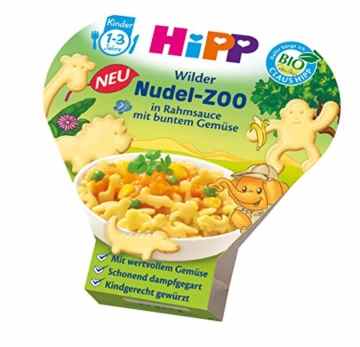HiPP Wilder Nudel-Zoo in Rahmsauce mit buntem Gemüse -
