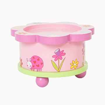 Holz Spieluhr Spieldose – Tanzende Feen – Rosa Spieluhr aus Holz für Kinder – Lucy Locket -
