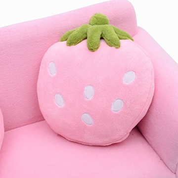 Homcom 55-0014 Kinder/-sessel/-stuhl Soft-/Kinder-/Doppel-/Einzelsofa Neu (Erdbeersofa) -