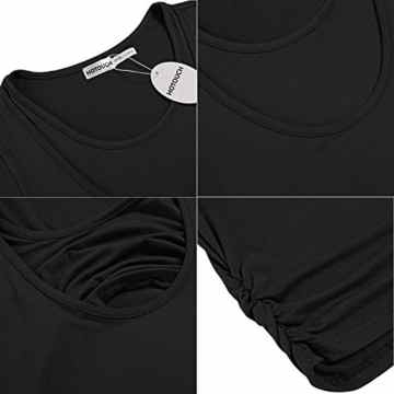 HOTOUCH Damen Schwanger T-Shirt Umstandsmode Stillshirt Umstandsshirt Mutterschaft Bluse Mit Rundhalsausschnitt Kurzarm -