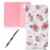 HTC Bolt Schutzhülle,HTC 10 Evo Lederhülle,JAWSEU Elegant Schmetterling Blume Retro/Vintage Design Farbmalerei Bunt Gemalt PU Leder Folio Flip Wallet Hülle Etui im Bookstyle Brieftasche Handyhülle Case Cover mit [Ständerfunktion] und [Kartenfächer] für HTC Bolt HTC 10 Evo &1xSchwarz Glitzer Bling Eingabestift- -
