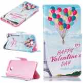 Huawei Y5 Hülle [Bildschirmschutz aus gehärtetem Glas], Grandoin Retro Leder Foliant Stoßabfangende Hülle, exzellente Qualität buntes elegantes Muster Design Premium PU Verschluss genaue Passform Riemen-Leder Geldbörse schützende Schnapp-Hüllen-Abdeckung für Huawei Y5 mit [Kreditkarten Einschub] Ständer Funktion -