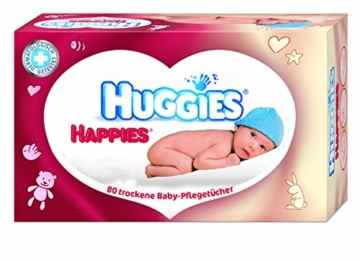 Huggies Happies Baby-Pflege-Tücher, 10er Pack (10 x 1 Stück) -