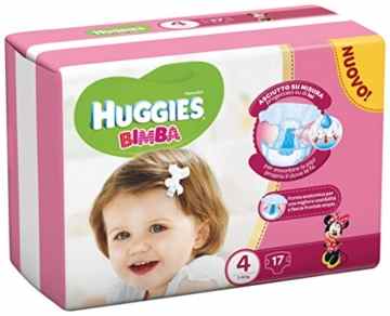 Huggies Mädchen, Größe 4 (7 – 18 kg), 17 Windeln -