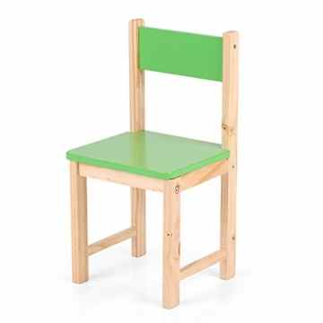 iKayaa Kinder Stuhl aus Kiefernholz Holzstuhl für Kinderzimmer 6 Farbe Optional