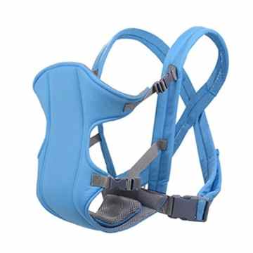 iManson 3 in 1 Babytrage Babytragetuch hält Babys Artefakt,Baby und Kindertrage/Bauch-,Rücken-und Hüfttrage,4 Tragpositionen (3-15KG,3-16 Monate) Blau