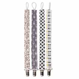 iManson Schnullerband mit clip für Neugeborenes/Kinder von 0-6 Monate – 4er Pack