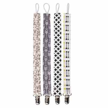 iManson Schnullerband mit clip für Neugeborenes/Kinder von 0-6 Monate – 4er Pack