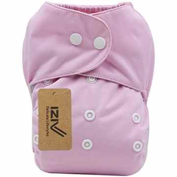 iZiv(TM) Neugeborene Organisch mit 1 Dick Insert wasserdichte Säuglings/Einstellbare/Fachverwendbare/Waschbare Tuch Windeln für Babys 0-3 Jahre