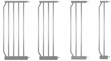 IB-Style – Verlängerungen / Erweiterungen / Zubehör für Tür- und Treppenschutzgitter MIKA Silbermatt | 4 Längen | 30cm -