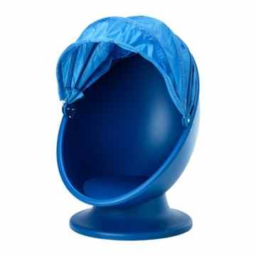IKEA Kindersessel „PS Lömsk“ Drehsessel mit klappbarem Verdeck – Höhe 75cm -BLAU -